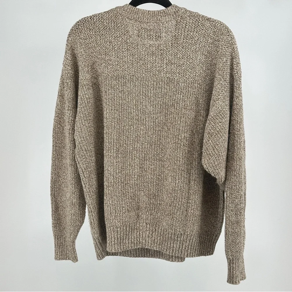 RedHead Large Tan Heather‎ Crewneck Henley Sweater Cotton Blend Rugged Outdoorsy